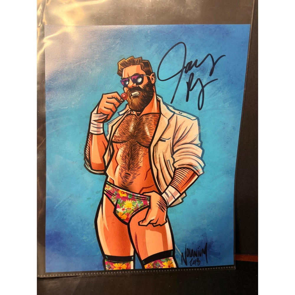 Joey Ryan Signed Art Print Nolanium 2018 Pro Wrestling Autograph 8x10 Photo